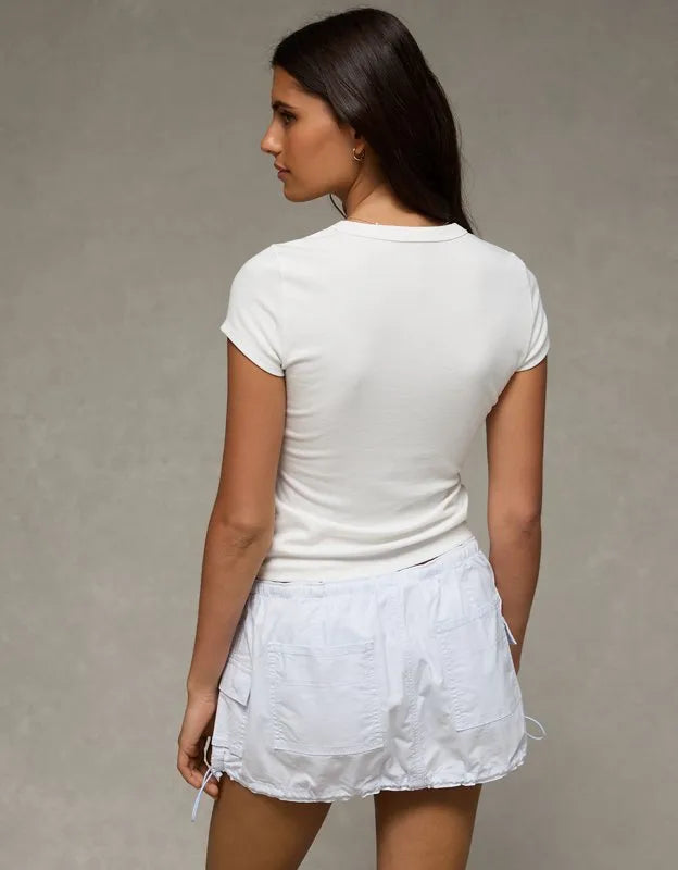 AE Super Low-Rise Cargo Parachute Micro Mini Skirt