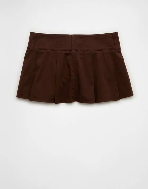 AE Super Low-Rise Pleated Micro Mini Skirt