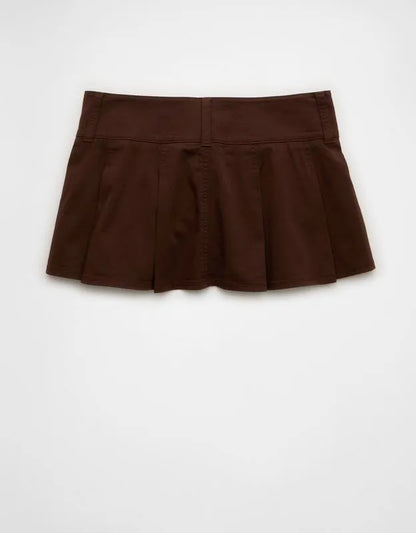 AE Super Low-Rise Pleated Micro Mini Skirt