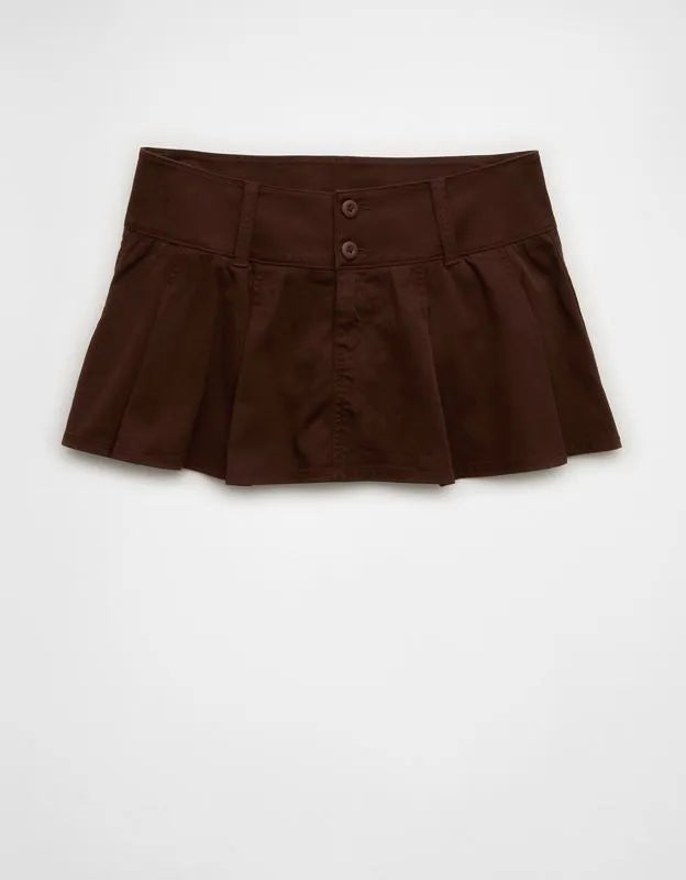 AE Super Low-Rise Pleated Micro Mini Skirt