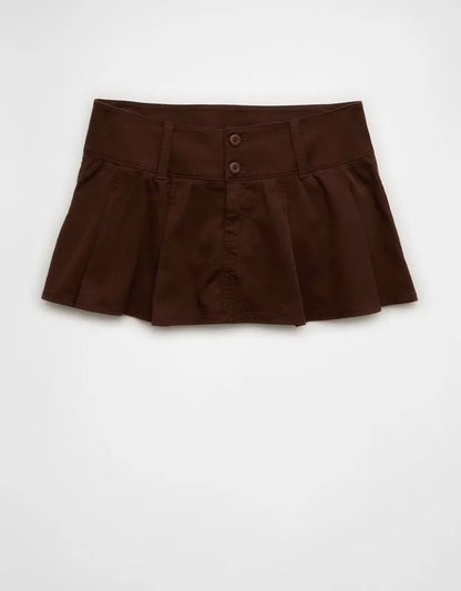 AE Super Low-Rise Pleated Micro Mini Skirt