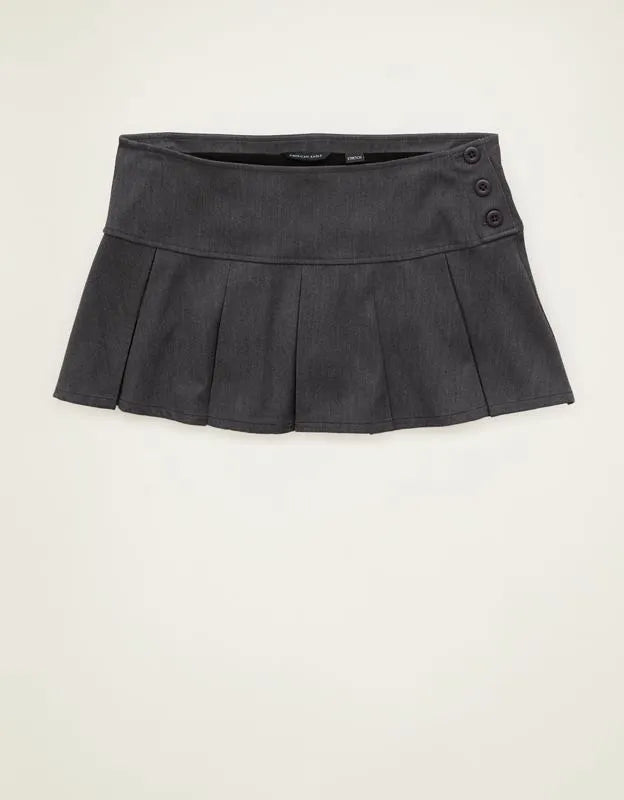 AE Super Low-Rise Pleated Micro Skirt