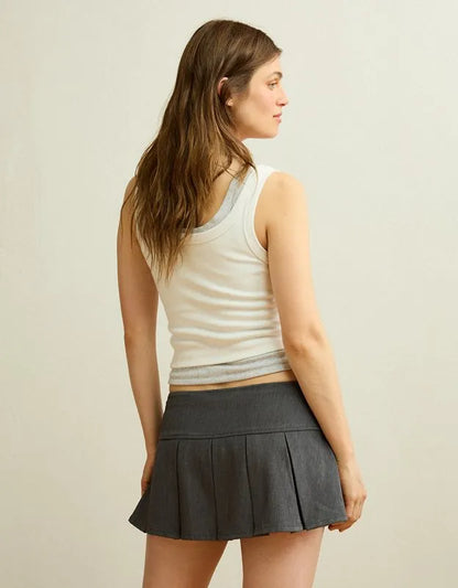 AE Super Low-Rise Pleated Micro Skirt